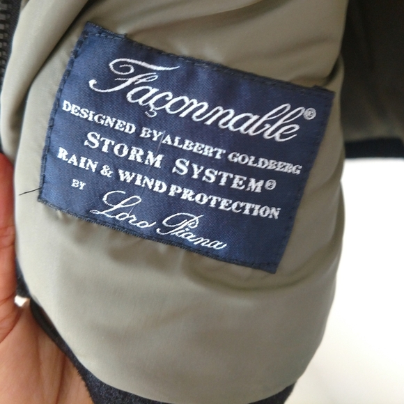 Facconable XS wool quarter zip jacket coat black loro piana - Picture 7 of 11